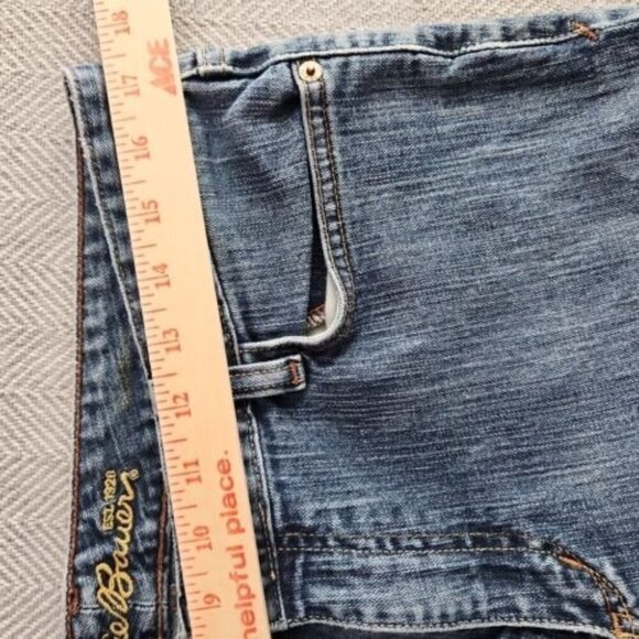Eddie Bauer Jeans Women's Size 12R (34x30) Med Wash Bootcut Stretch Item# 2871 - Picture 15 of 16